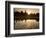 Sukhothai Ruins and Sunset Reflected in Lotus Pond, Thailand-Gavriel Jecan-Framed Photographic Print