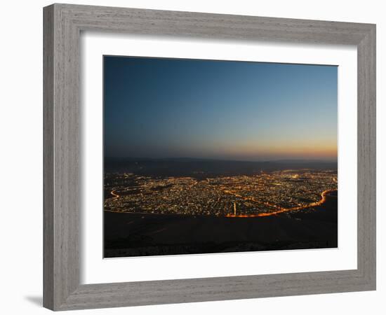 Sulaymaniyah at Night, Iraq, Middle East-Mark Chivers-Framed Photographic Print