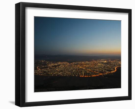 Sulaymaniyah at Night, Iraq, Middle East-Mark Chivers-Framed Photographic Print