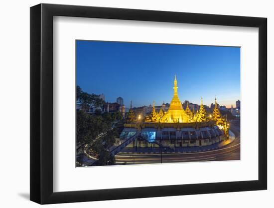 Sule Paya (Sule Pagoda), Yangon (Rangoon), Myanmar (Burma), Asia-Christian Kober-Framed Photographic Print