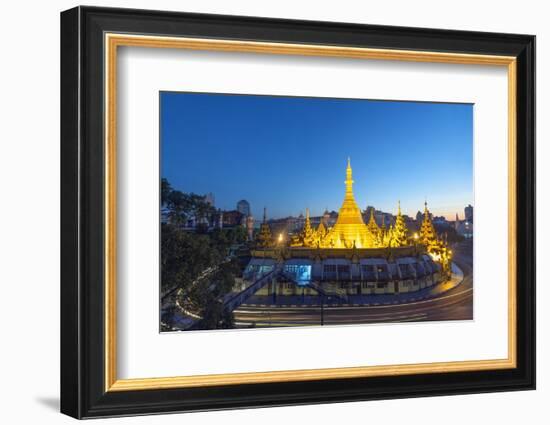 Sule Paya (Sule Pagoda), Yangon (Rangoon), Myanmar (Burma), Asia-Christian Kober-Framed Photographic Print