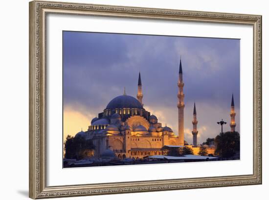 Suleymaniye Mosque, Eminonuand Bazaar District, Istanbul, Turkey, Europe-Richard Cummins-Framed Photographic Print