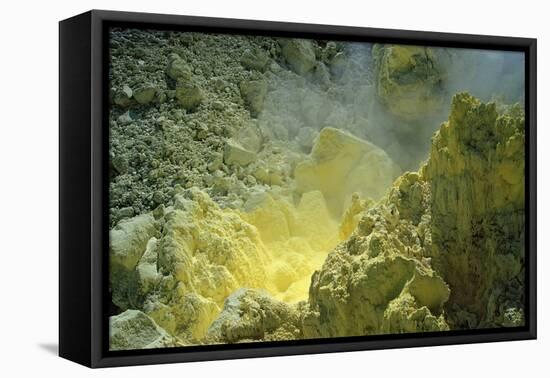 Sulfur in a Volcano Crater, Papua New Guinea, New Britain, Kimbe Bay-Reinhard Dirscherl-Framed Premier Image Canvas