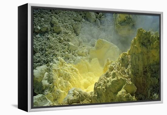 Sulfur in a Volcano Crater, Papua New Guinea, New Britain, Kimbe Bay-Reinhard Dirscherl-Framed Premier Image Canvas