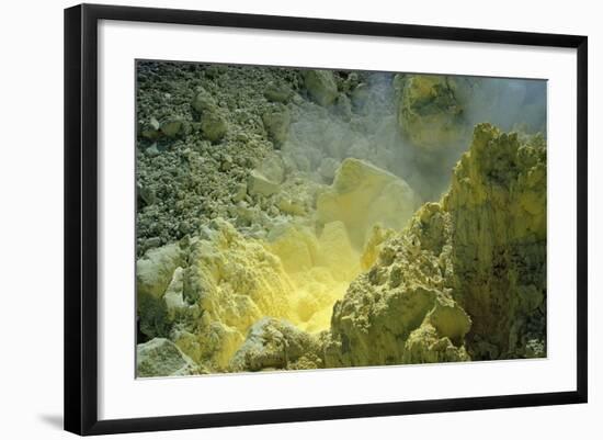 Sulfur in a Volcano Crater, Papua New Guinea, New Britain, Kimbe Bay-Reinhard Dirscherl-Framed Photographic Print