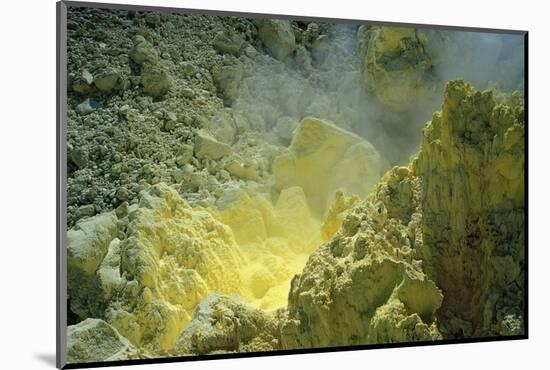 Sulfur in a Volcano Crater, Papua New Guinea, New Britain, Kimbe Bay-Reinhard Dirscherl-Mounted Photographic Print