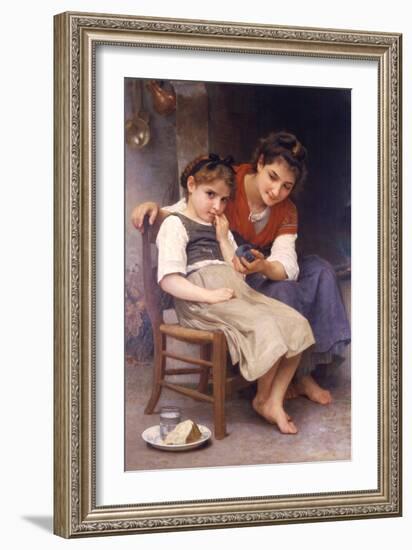 Sulking-William Adolphe Bouguereau-Framed Art Print