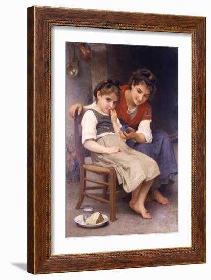 Sulking-William Adolphe Bouguereau-Framed Art Print