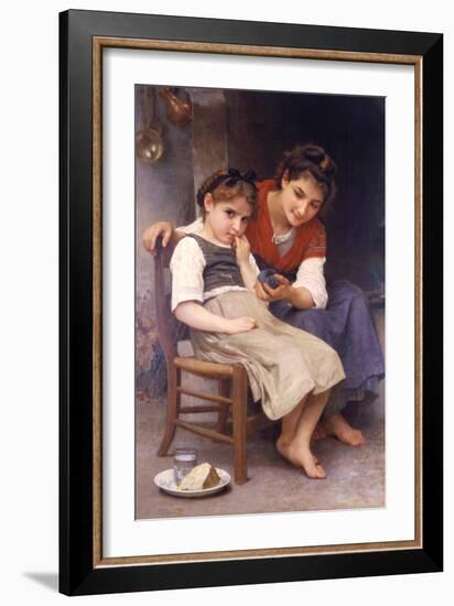 Sulking-William Adolphe Bouguereau-Framed Art Print