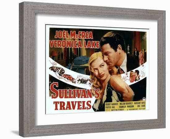 Sullivan's Travels, Veronica Lake, Joel Mccrea, 1941-null-Framed Art Print