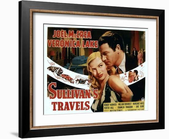 Sullivan's Travels, Veronica Lake, Joel Mccrea, 1941-null-Framed Art Print