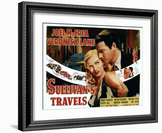 Sullivan's Travels, Veronica Lake, Joel Mccrea, 1941-null-Framed Art Print