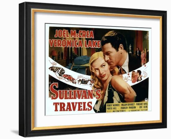 Sullivan's Travels, Veronica Lake, Joel Mccrea, 1941-null-Framed Art Print