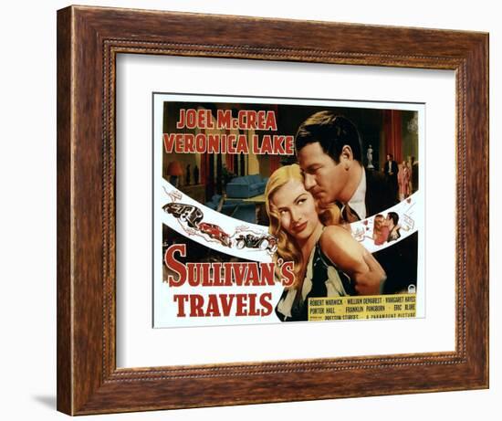 Sullivan's Travels, Veronica Lake, Joel Mccrea, 1941-null-Framed Art Print