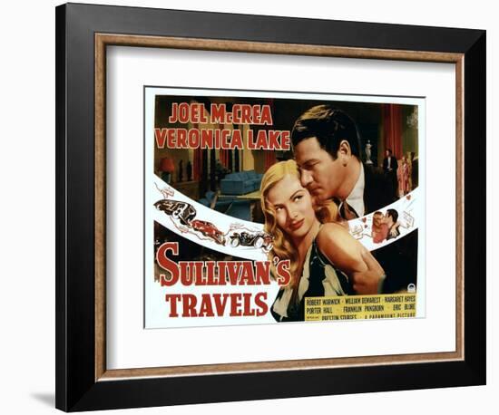 Sullivan's Travels, Veronica Lake, Joel Mccrea, 1941-null-Framed Art Print