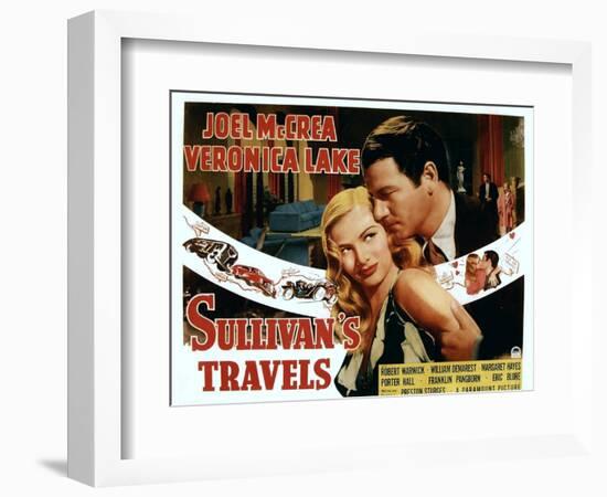 Sullivan's Travels, Veronica Lake, Joel Mccrea, 1941-null-Framed Art Print