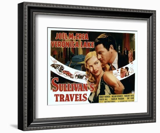 Sullivan's Travels, Veronica Lake, Joel Mccrea, 1941-null-Framed Art Print