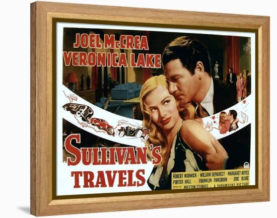 Sullivan's Travels, Veronica Lake, Joel Mccrea, 1941-null-Framed Stretched Canvas