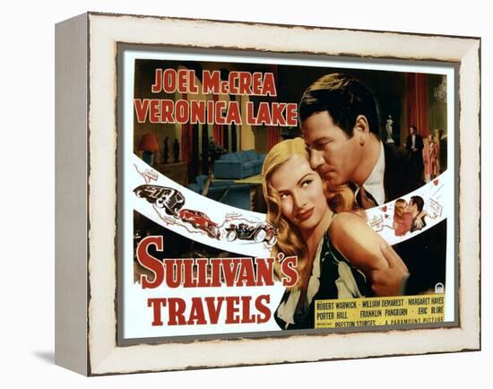 Sullivan's Travels, Veronica Lake, Joel Mccrea, 1941-null-Framed Stretched Canvas