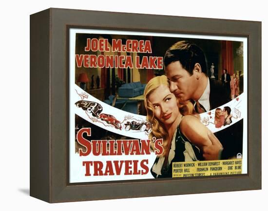 Sullivan's Travels, Veronica Lake, Joel Mccrea, 1941-null-Framed Stretched Canvas