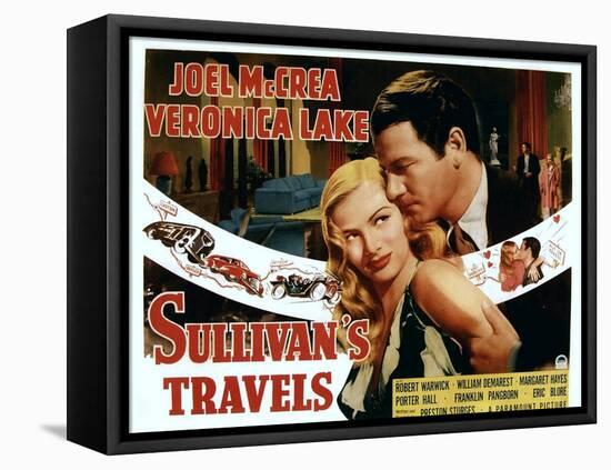 Sullivan's Travels, Veronica Lake, Joel Mccrea, 1941-null-Framed Stretched Canvas