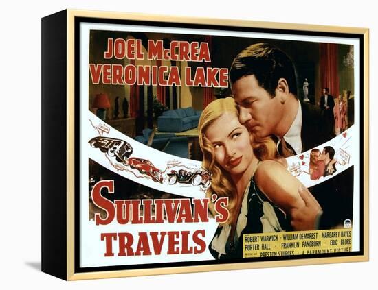 Sullivan's Travels, Veronica Lake, Joel Mccrea, 1941-null-Framed Stretched Canvas