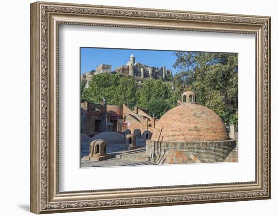 Sulphur bath cupola, Narikala Fortress and St. Nicholas Church, Tbilisi, Georgia, Caucasus, Asia-G&M Therin-Weise-Framed Photographic Print