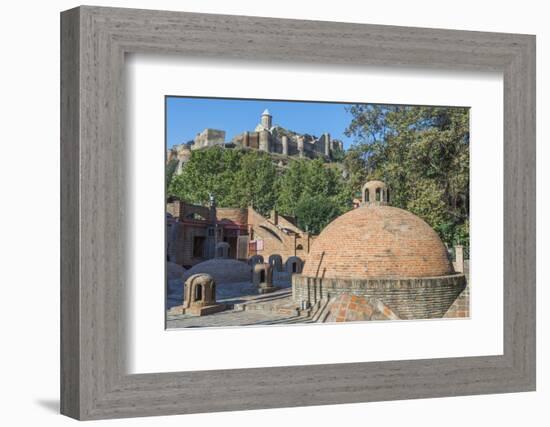 Sulphur bath cupola, Narikala Fortress and St. Nicholas Church, Tbilisi, Georgia, Caucasus, Asia-G&M Therin-Weise-Framed Photographic Print