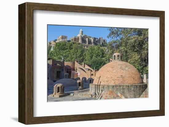 Sulphur bath cupola, Narikala Fortress and St. Nicholas Church, Tbilisi, Georgia, Caucasus, Asia-G&M Therin-Weise-Framed Photographic Print