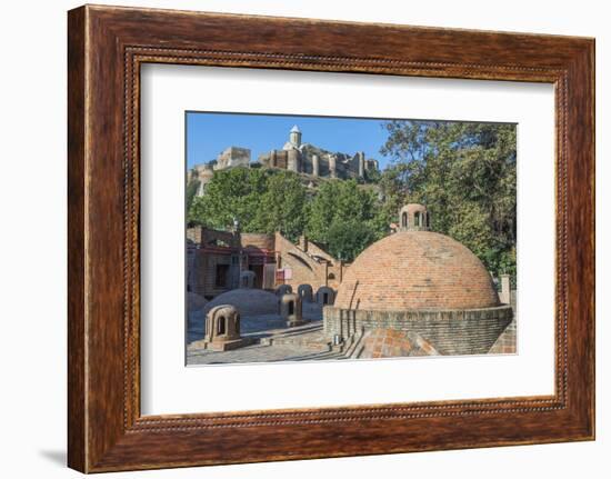 Sulphur bath cupola, Narikala Fortress and St. Nicholas Church, Tbilisi, Georgia, Caucasus, Asia-G&M Therin-Weise-Framed Photographic Print