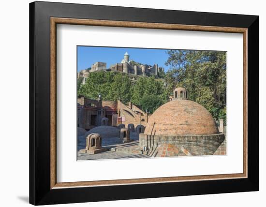 Sulphur bath cupola, Narikala Fortress and St. Nicholas Church, Tbilisi, Georgia, Caucasus, Asia-G&M Therin-Weise-Framed Photographic Print