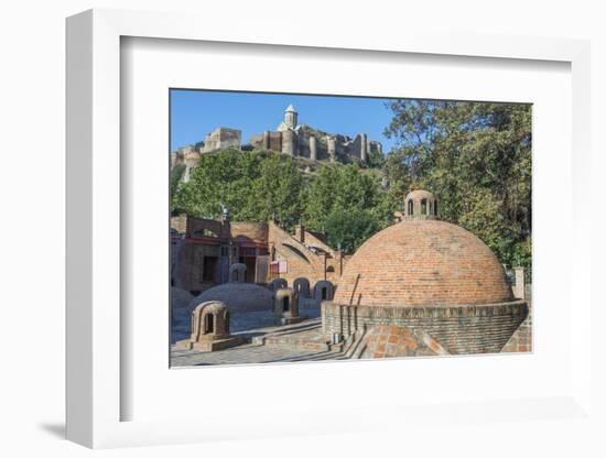 Sulphur bath cupola, Narikala Fortress and St. Nicholas Church, Tbilisi, Georgia, Caucasus, Asia-G&M Therin-Weise-Framed Photographic Print