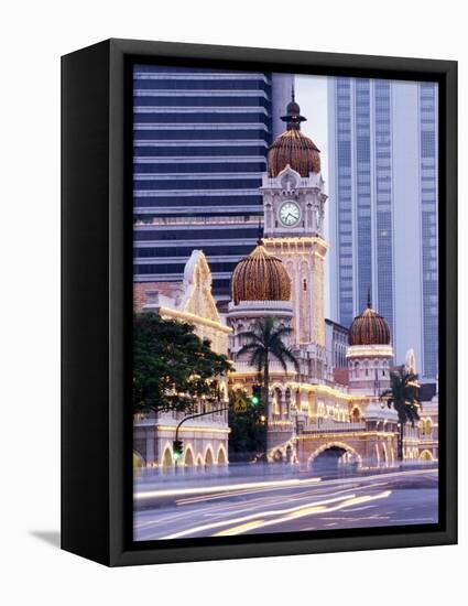 Sultan Abdu Samad Building, Kuala Lumpur Law Court, Illuminated at Night, Kuala Lumpur, Malaysia-Charcrit Boonsom-Framed Premier Image Canvas