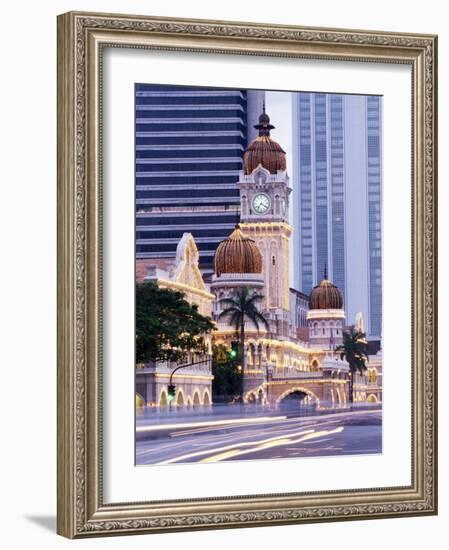 Sultan Abdu Samad Building, Kuala Lumpur Law Court, Illuminated at Night, Kuala Lumpur, Malaysia-Charcrit Boonsom-Framed Photographic Print