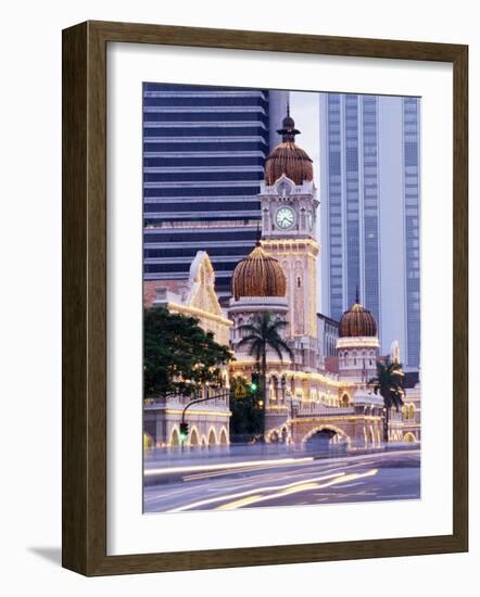 Sultan Abdu Samad Building, Kuala Lumpur Law Court, Illuminated at Night, Kuala Lumpur, Malaysia-Charcrit Boonsom-Framed Photographic Print