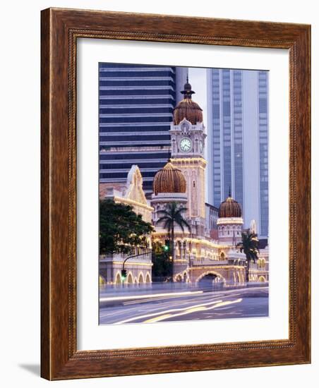 Sultan Abdu Samad Building, Kuala Lumpur Law Court, Illuminated at Night, Kuala Lumpur, Malaysia-Charcrit Boonsom-Framed Photographic Print