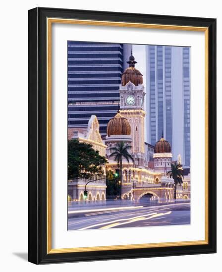 Sultan Abdu Samad Building, Kuala Lumpur Law Court, Illuminated at Night, Kuala Lumpur, Malaysia-Charcrit Boonsom-Framed Photographic Print