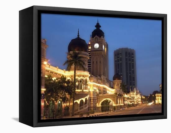 Sultan Abdul Samad Building at Dusk, Kuala Lumpur, Malaysia-Demetrio Carrasco-Framed Premier Image Canvas