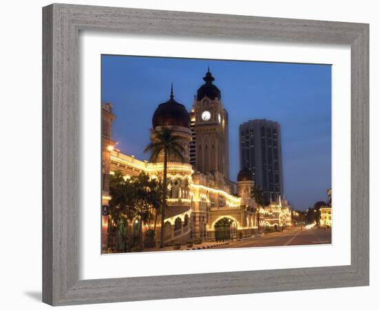 Sultan Abdul Samad Building at Dusk, Kuala Lumpur, Malaysia-Demetrio Carrasco-Framed Photographic Print