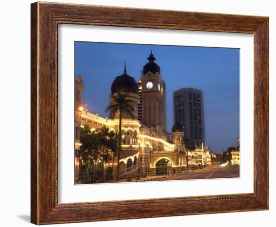 Sultan Abdul Samad Building at Dusk, Kuala Lumpur, Malaysia-Demetrio Carrasco-Framed Photographic Print