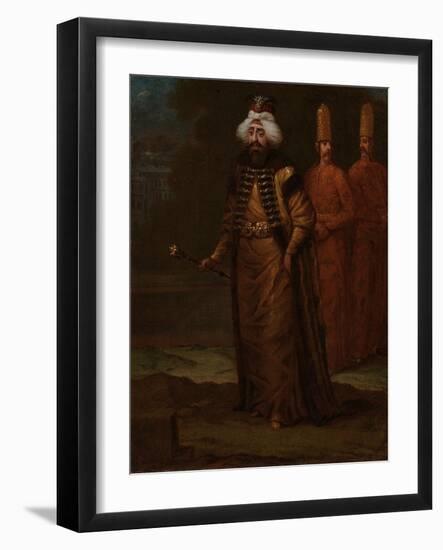 Sultan Ahmed III, c.1727-30-Jean Baptiste Vanmour-Framed Giclee Print