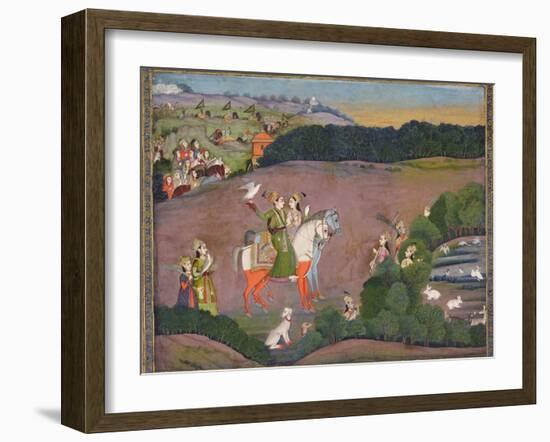 Sultan Baz Bahadur and Roopmati, Ca 1735-Mir Kalan Khan-Framed Giclee Print