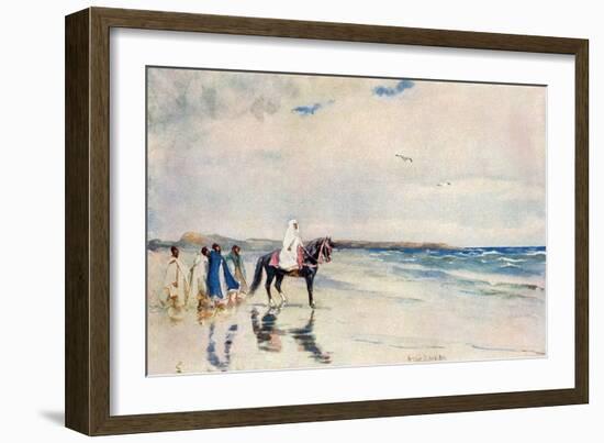 Sultan Mulai Abd-Ul-Aziz on the West Shore of Morocco, Circa 1900-null-Framed Giclee Print
