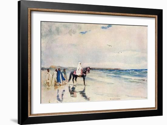 Sultan Mulai Abd-Ul-Aziz on the West Shore of Morocco, Circa 1900-null-Framed Giclee Print