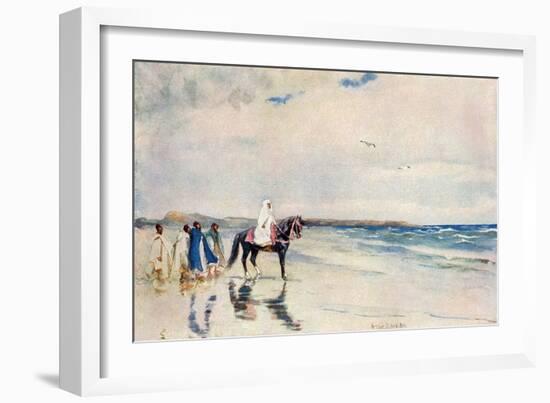 Sultan Mulai Abd-Ul-Aziz on the West Shore of Morocco, Circa 1900-null-Framed Giclee Print