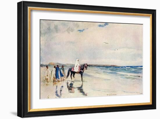 Sultan Mulai Abd-Ul-Aziz on the West Shore of Morocco, Circa 1900-null-Framed Giclee Print