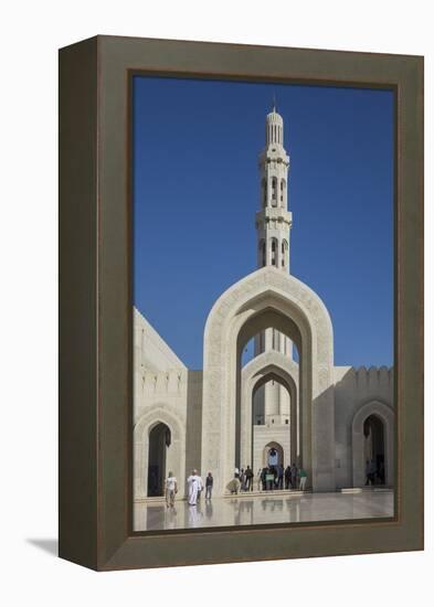 Sultan Qaboos Mosque, Muscat, Oman, Middle East-Rolf Richardson-Framed Premier Image Canvas