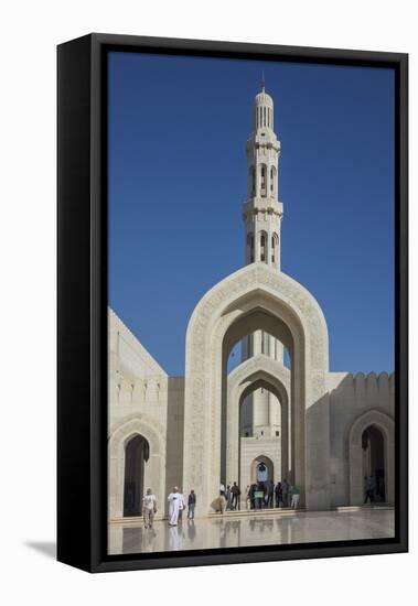 Sultan Qaboos Mosque, Muscat, Oman, Middle East-Rolf Richardson-Framed Premier Image Canvas