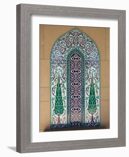 Sultan Quaboos Great Mosque, Muscat, Oman, Middle East-Angelo Cavalli-Framed Photographic Print