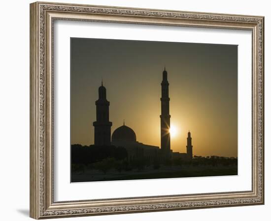 Sultan Quaboos Great Mosque, Muscat, Oman, Middle East-Angelo Cavalli-Framed Photographic Print